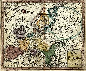 Bild des Verkufers fr Kupferstich- Karte, aus Desing, Historica Auxilia, " II Hauptkarte Europa ". zum Verkauf von Antiquariat Clemens Paulusch GmbH