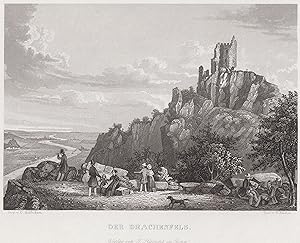 Bild des Verkufers fr Burgruine, links Blick n. Bonn. zum Verkauf von Antiquariat Clemens Paulusch GmbH