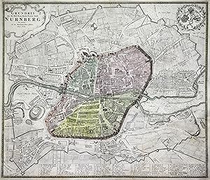 Stadtplan, "Grundriss der des Heil. Röm. Reichs Freyen Stadt Nürnberg.".