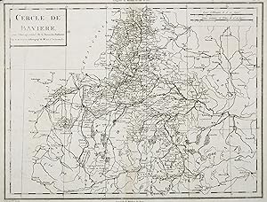 Bild des Verkufers fr Kupferstich-Karte, von P.F. Tardieu nach Mentelle, "Cercle de Baviere". zum Verkauf von Antiquariat Clemens Paulusch GmbH
