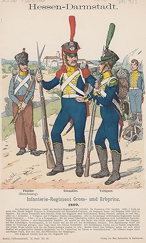 Bild des Verkufers fr Infanterie-Regiment Gross- und Erbprinz. 1809. zum Verkauf von Antiquariat Clemens Paulusch GmbH