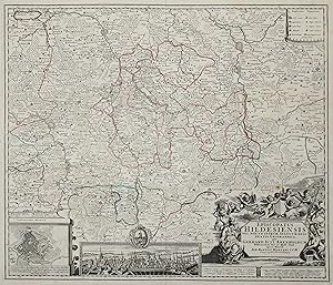 Bild des Verkufers fr Kupferstich- Karte, n. G.J. Arenhold b. J. B. Homann, "Episcopatus Hildesienis .". zum Verkauf von Antiquariat Clemens Paulusch GmbH