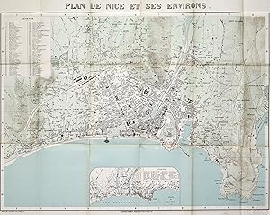 Stadtplan, "Plan de Nice et ses environs . avec un plan de Menton.".
