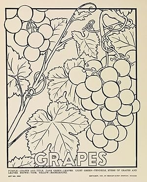 Picture Posters to Color: Fruits and Vegetables