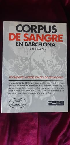 Seller image for Corpus de sangre en Barcelona for sale by Llibreria Fnix