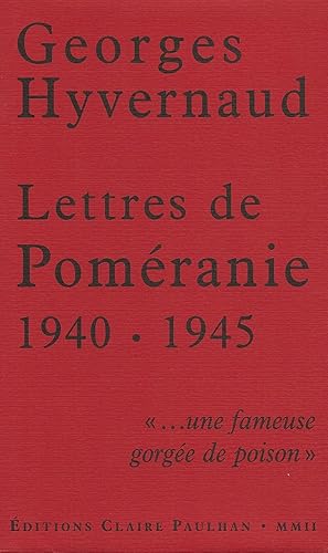 Bild des Verkufers fr Lettres de Pomranie 1940-1945. zum Verkauf von Librairie Les Autodidactes - Aichelbaum