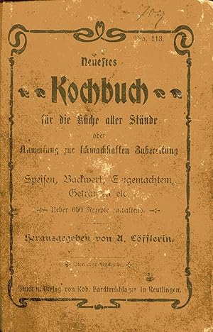 Neuestes Kochbuch für die Küche aller Stände