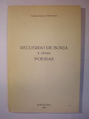 Recuerdo de Borja y otras poesías