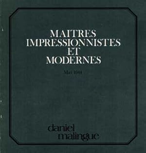Imagen del vendedor de Maitres Impressionistes et Modernes. May 1984. Lots 1-23. a la venta por Wittenborn Art Books