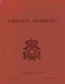 Importants Tableaux Modernes. (Georges Blache) October 29, 1972. Lots 1-250.