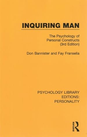 Immagine del venditore per Inquiring Man : The Psychology of Personal Constructs venduto da GreatBookPrices