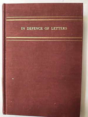 Image du vendeur pour In Defence Of Letters mis en vente par Early Republic Books