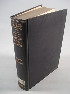 Seller image for Introduction to the American Official Sources for the Economic and Social History of the World War. (= Economic and Social History of the World War. American Series). for sale by Antiquariat Bookfarm