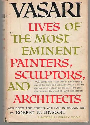 Immagine del venditore per The Lives Of The Most Eminent Painters, Sculptors, And Architects venduto da Dan Glaeser Books