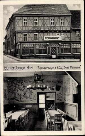 Ansichtskarte / Postkarte Güntersberge Harzgerode im Harz, Jugendherberge der FDJ Ernst Thälmann