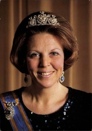 Ansichtskarte / Postkarte Königin Beatrix der Niederlande, Inhuldiging 1980, Portrait, Diadem