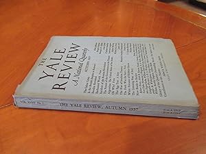 Seller image for The Yale Review, A National Quarterly Autumn 1937, Including "The Rise Of Southern Tenancy" for sale by Arroyo Seco Books, Pasadena, Member IOBA