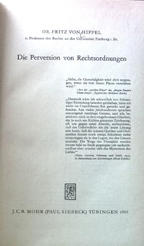 Bild des Verkufers fr Die Perversion von Rechtsordnung; zum Verkauf von books4less (Versandantiquariat Petra Gros GmbH & Co. KG)