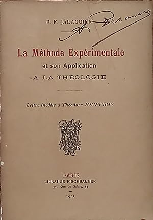 Seller image for La mthode exprimentale et ses applications  la thologie: Lettre indite  Thodore Jouffroy for sale by Bouquinerie L'Ivre Livre