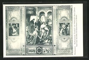 Bild des Verkufers fr Ansichtskarte Goslar / Harz, Gemlde Wislicenus, Barbarossas Fussfall vor Heinrich dem Lwen zum Verkauf von Bartko-Reher