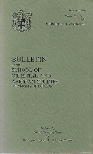 Bulletin of The School of Oriental and African Studies LVII Part 1 (1994)