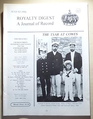 Imagen del vendedor de ROYALTY DIGEST - A Journal of Record Number 62 August 1996 [Volume 6 Number 2] a la venta por Portman Rare Books
