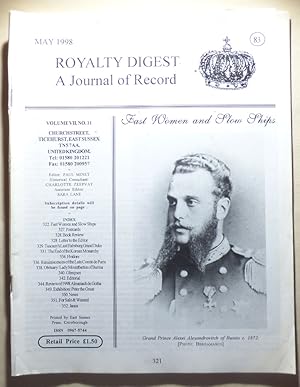 Image du vendeur pour ROYALTY DIGEST - A Journal of Record Number 83 May 1998 [Volume 7 Number 11] mis en vente par Portman Rare Books