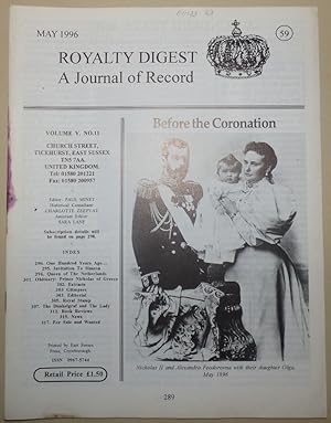 Seller image for ROYALTY DIGEST - A Journal of Record Number 59 May 1996 [Volume 5 Number 11] for sale by Portman Rare Books