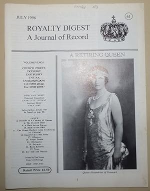 Imagen del vendedor de ROYALTY DIGEST - A Journal of Record Number 61 July 1996 [Volume 6 Number 1] a la venta por Portman Rare Books