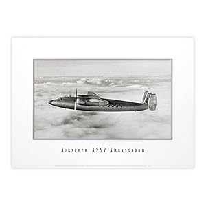 Stampa d'arte Vintage Air Speed AS57 Ambassador - 70x50 cm