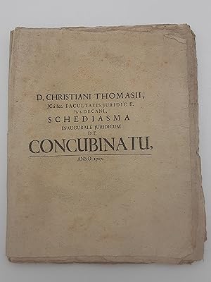 Schediasma inaugurale juridicum de concubinatu.