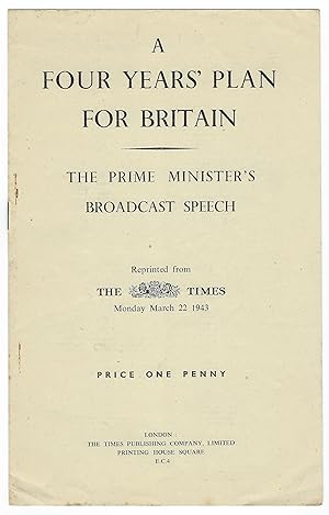 A Four Years' Plan for Britain, Broadcast of 21 March 1943
