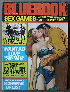 Seller image for BLUEBOOK November 1974 GGA Lingerie Games Acid Heads Viet Cong Cambodia WW2 Biak for sale by Comic World