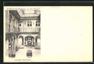 Carte postale Paris, L`Hotel du Figaro, 26, Rue Drouot, La Salle des Fetes