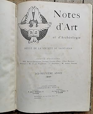 NOTES d'ART et d'ARCHÉOLOGIE - revue de la Société de Saint-Jean - 1907