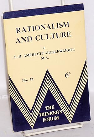 Image du vendeur pour Rationalism and culture mis en vente par Bolerium Books Inc.