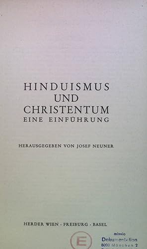 Bild des Verkufers fr Hinduismus und Christentum: Eine Einfhrung. zum Verkauf von books4less (Versandantiquariat Petra Gros GmbH & Co. KG)