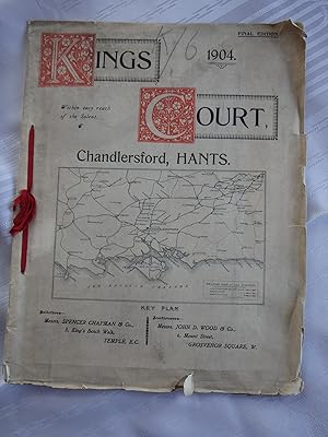 "Kings Court" Chandlersford, Hants - Auction Sale Catalogue 1904 with Large Scale Coloured Foldin...