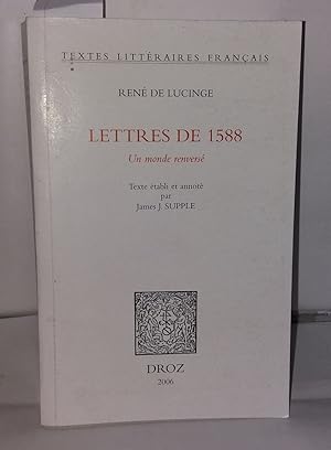 Imagen del vendedor de Lettre de 1588. Un monde renvers a la venta por Librairie Albert-Etienne