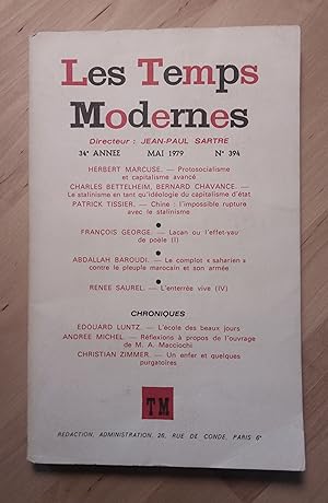Seller image for Les Temps Modernes N 394, Mai 1979 for sale by Llibres Bombeta