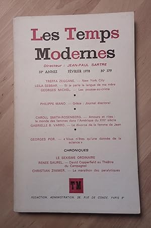 Seller image for Les Temps Modernes N 379, Fvrier 1978 for sale by Llibres Bombeta
