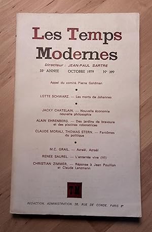 Seller image for Les Temps Modernes N 399, Octobre 1979 for sale by Llibres Bombeta