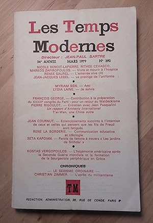 Seller image for Les Temps Modernes N 392, Mars 1979 for sale by Llibres Bombeta