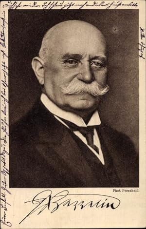 Ansichtskarte / Postkarte Ferdinand Graf von Zeppelin, Portrait, Reichsausschuss Zeppelin Eckener...