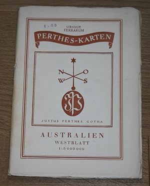 Bild des Verkufers fr Perthes-Karten. Ubique Terrarum. Australien Westblatt 1 : 5.000.000. zum Verkauf von Antiquariat Gallenberger