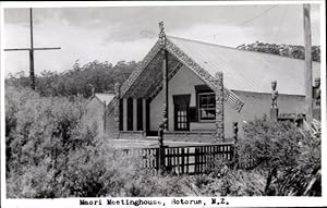 Bild des Verkufers fr Foto Rotorua Neuseeland, Maori Meetinghouse zum Verkauf von akpool GmbH
