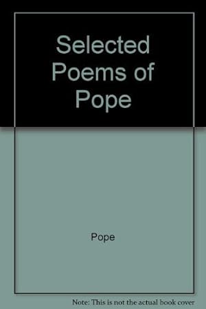 Immagine del venditore per Selected Poems of Pope venduto da WeBuyBooks