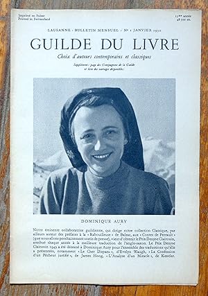 Guilde du livre, bulletin mensuel, janvier 1950.