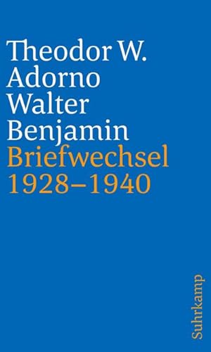 Bild des Verkufers fr Briefe und Briefwechsel : Band 1: Theodor W. Adorno/Walter Benjamin. Briefwechsel 1928-1940 zum Verkauf von AHA-BUCH GmbH