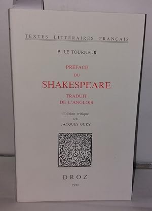 Seller image for Prface su Shakespeare traduit de l'anglois for sale by Librairie Albert-Etienne